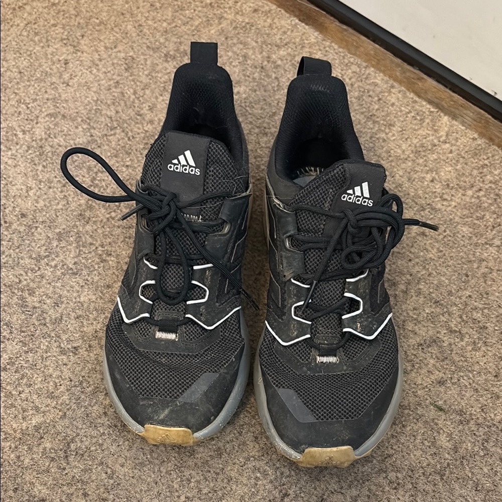 Adidas Black and White Athletic Shoes